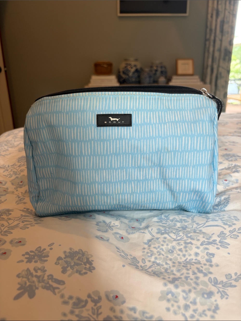 Scout Sky Blue Patterned Dopp Kit Toiletry Bag
